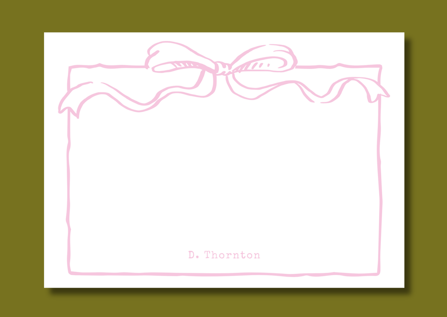 Pale pink bow