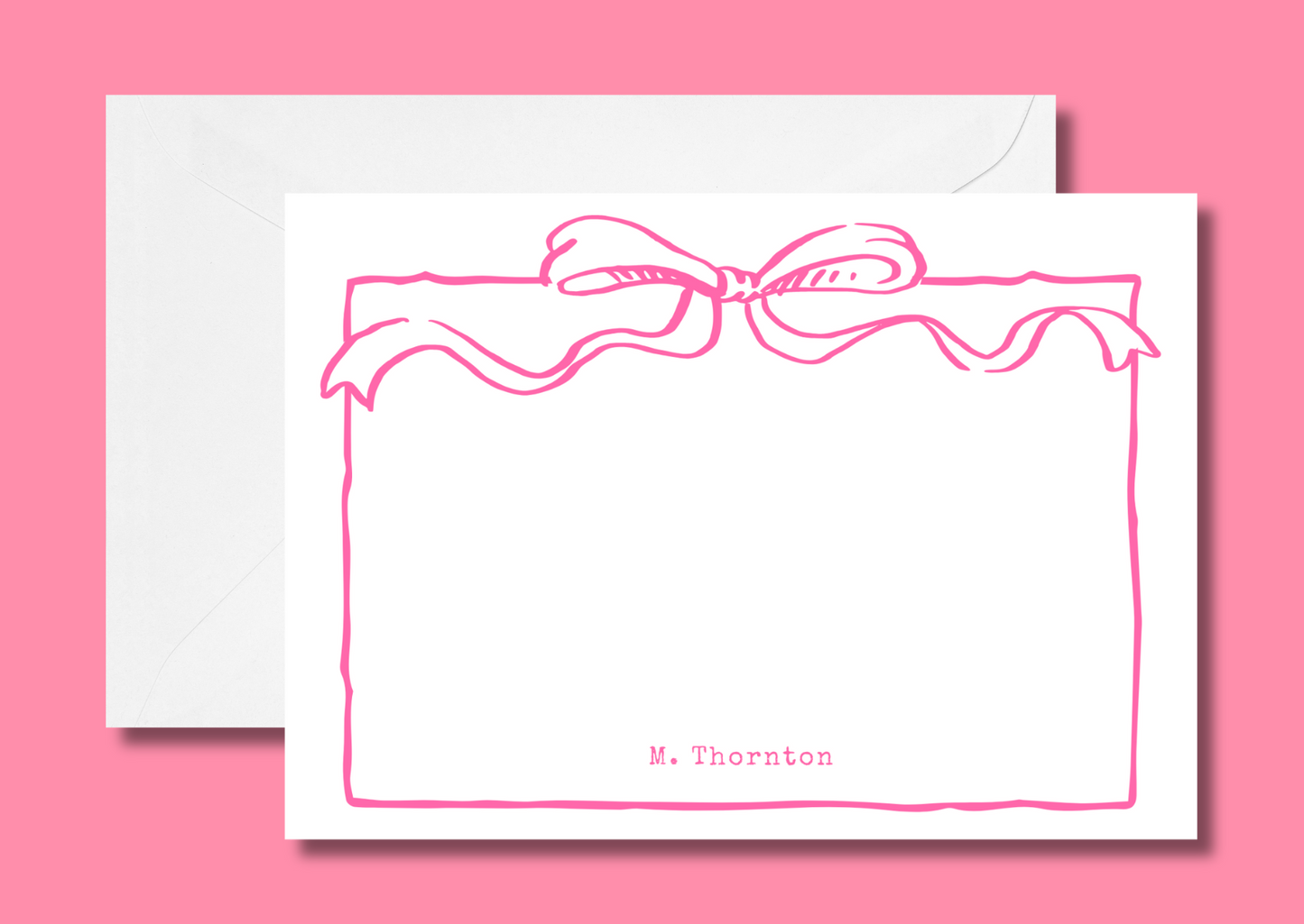 Hot pink bow
