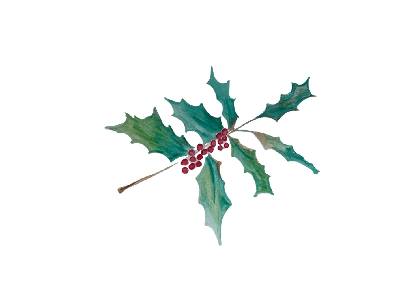 Holly greeting card