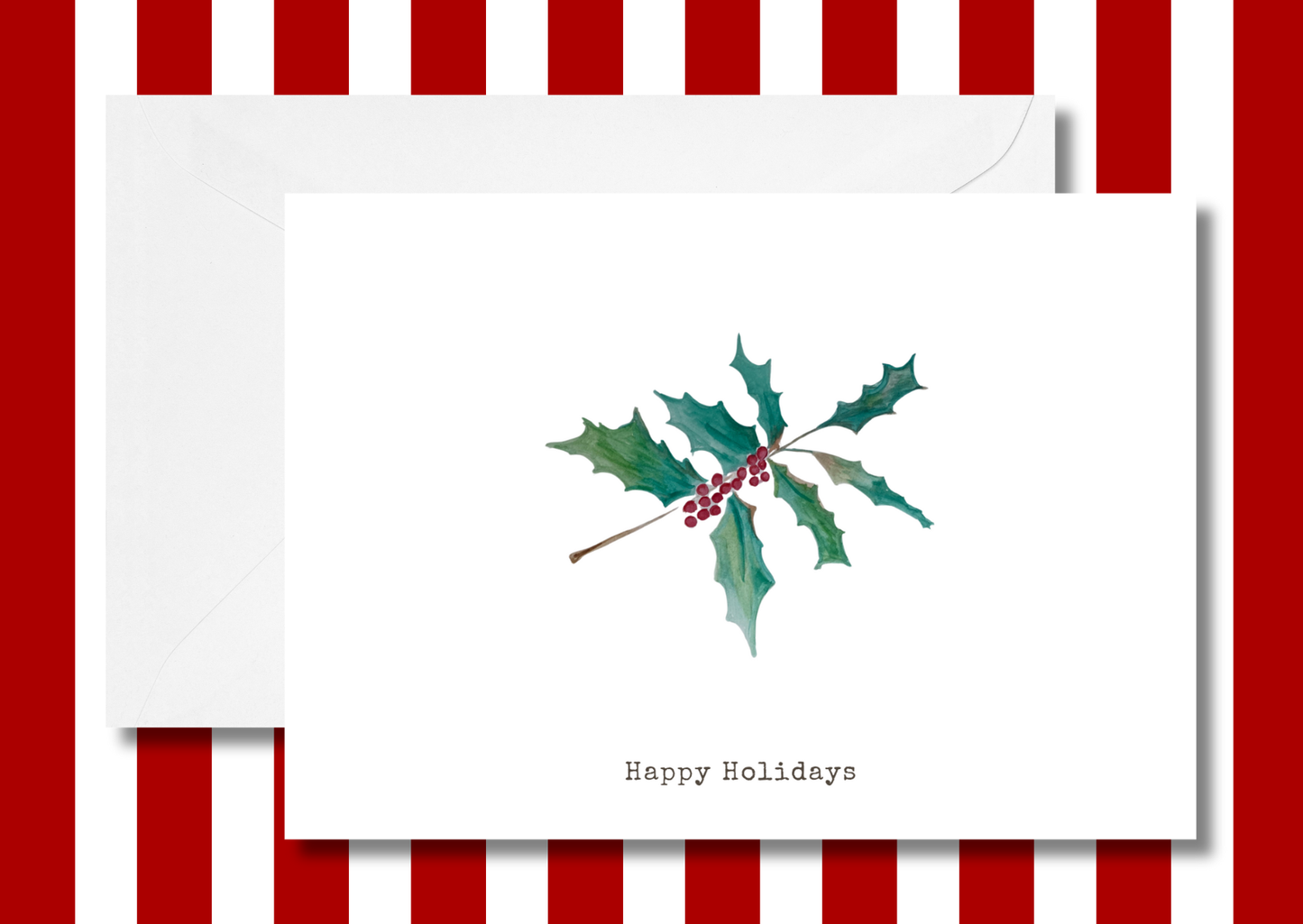 Holly greeting card