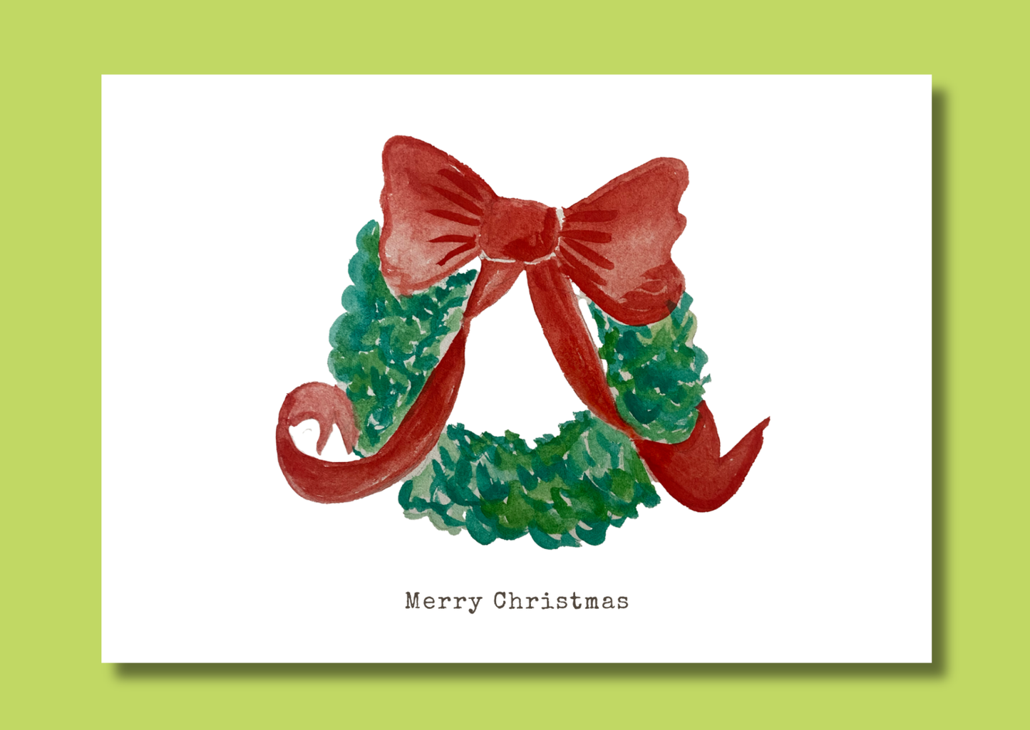 Wreath greeting card