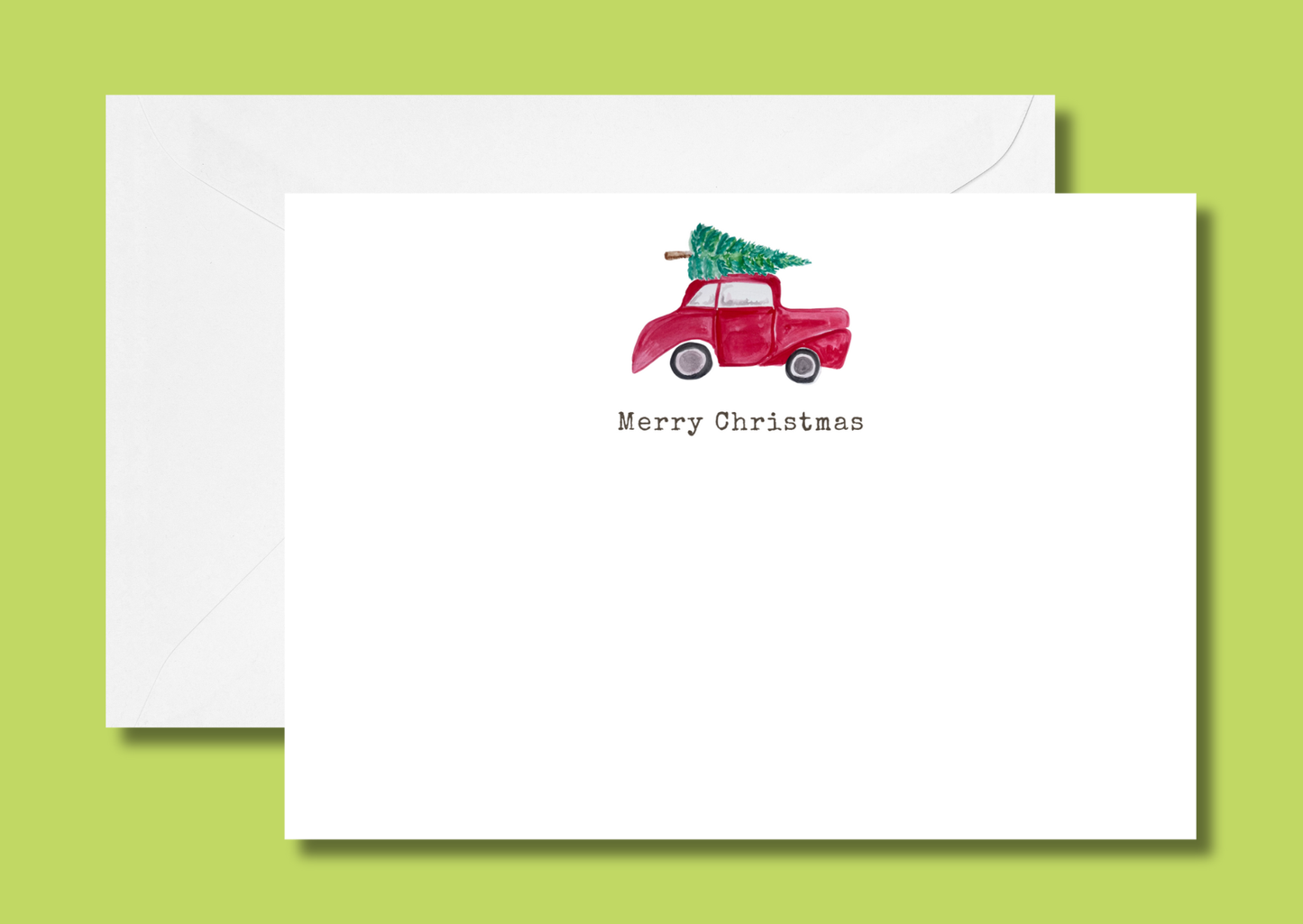 Driving home for Christmas notecard
