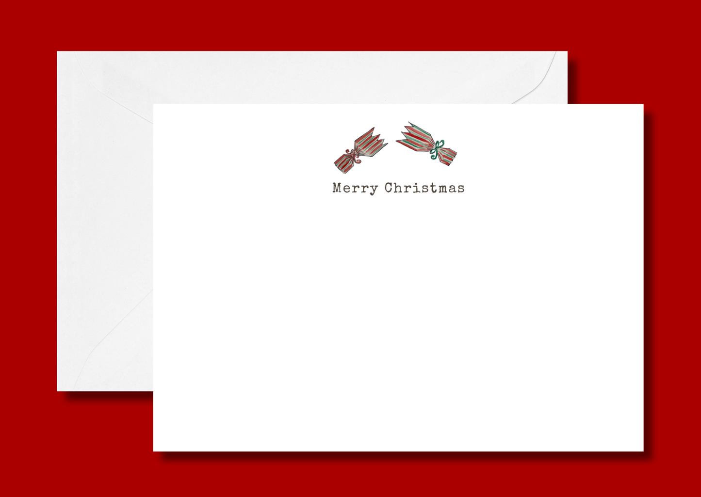 Christmas cracker notecard