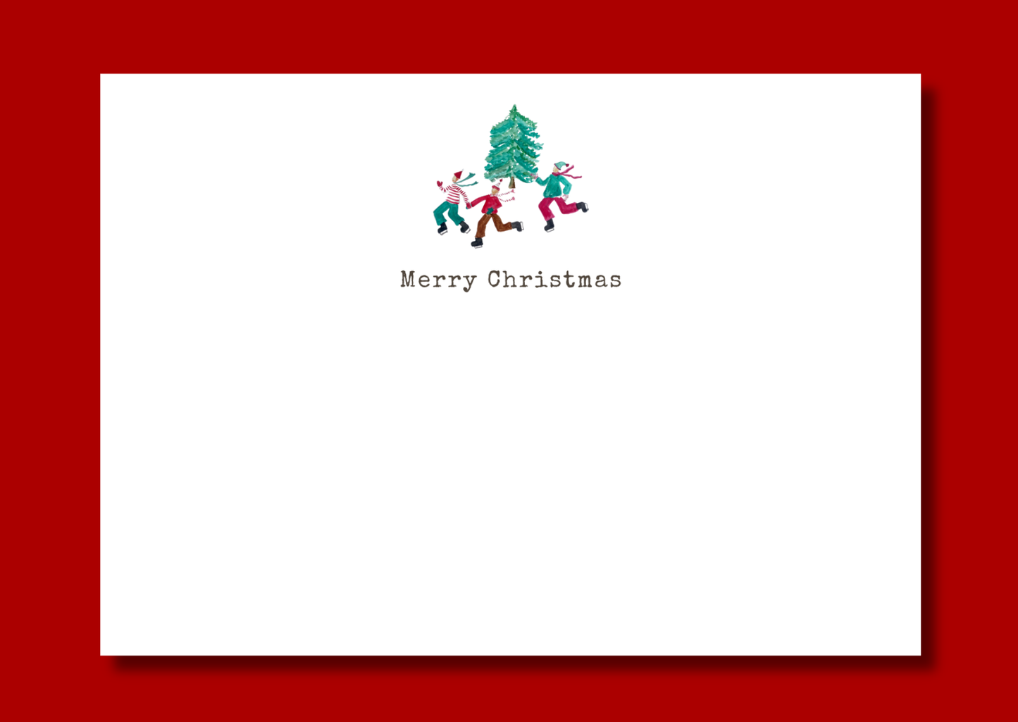 Ice skaters notecard