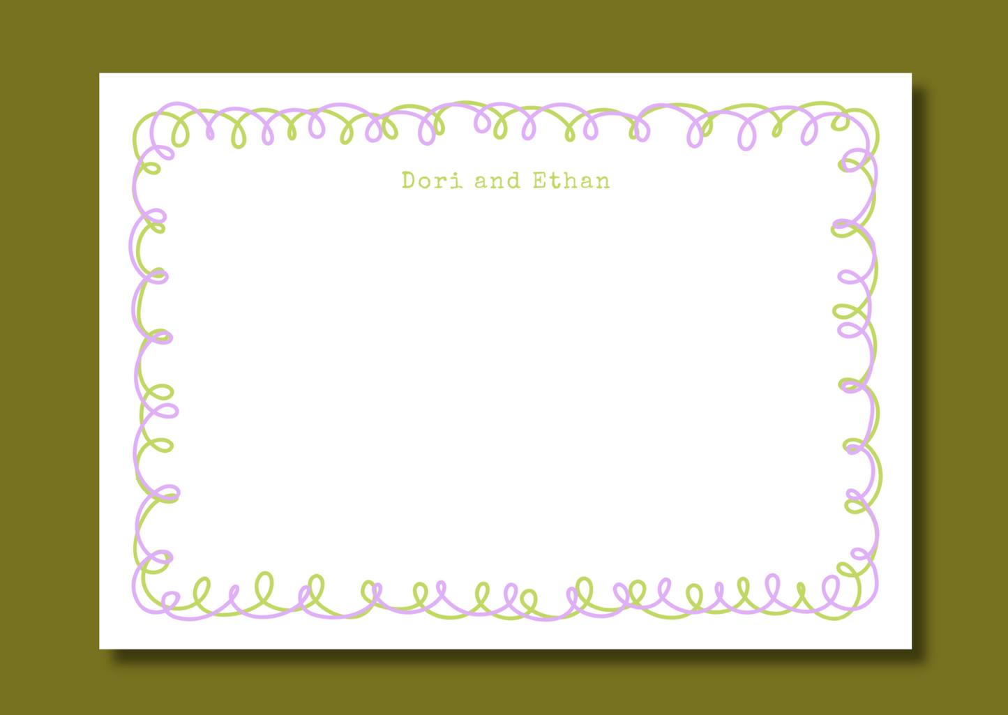 Green and purple squiggle