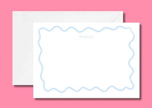 Pale blue wavy