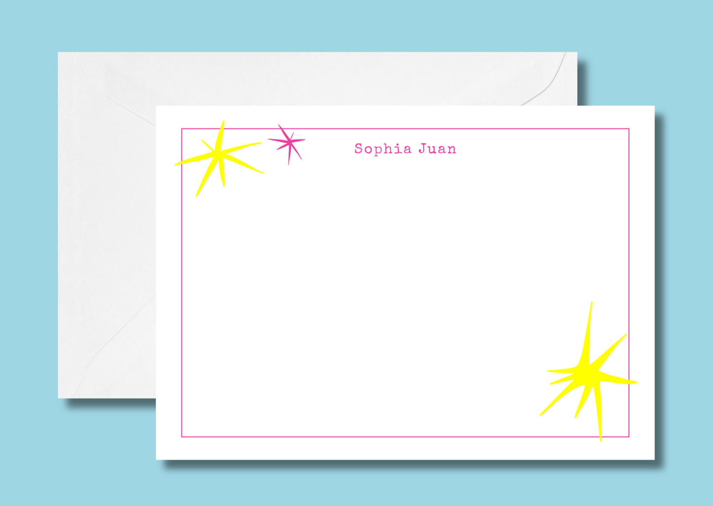 Pink and yellow sunbursts