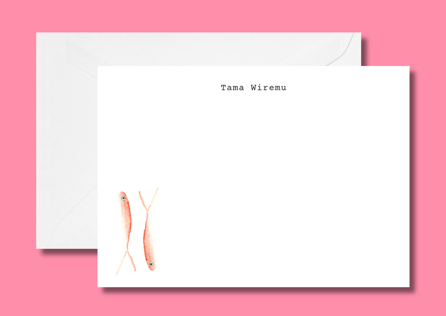 Two pink sardines