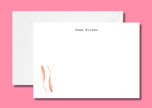 Two pink sardines