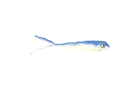Three blue sardines