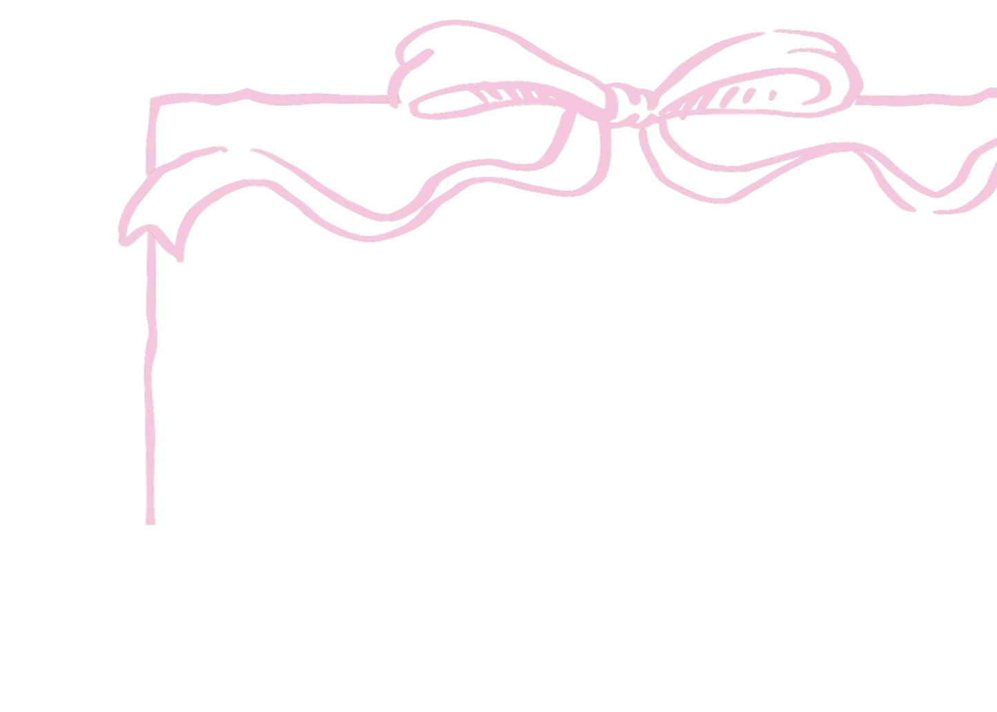Pale pink bow