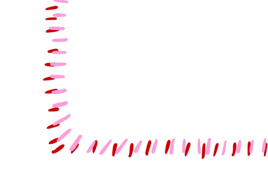 Pink and red dashes